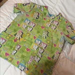 Care Bears size Medium pediatric scrub top
